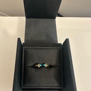 David Yurman BRAND NEW - Size 6 Ring in 18K Yellow Gold w/ Turquoise w/ receipt